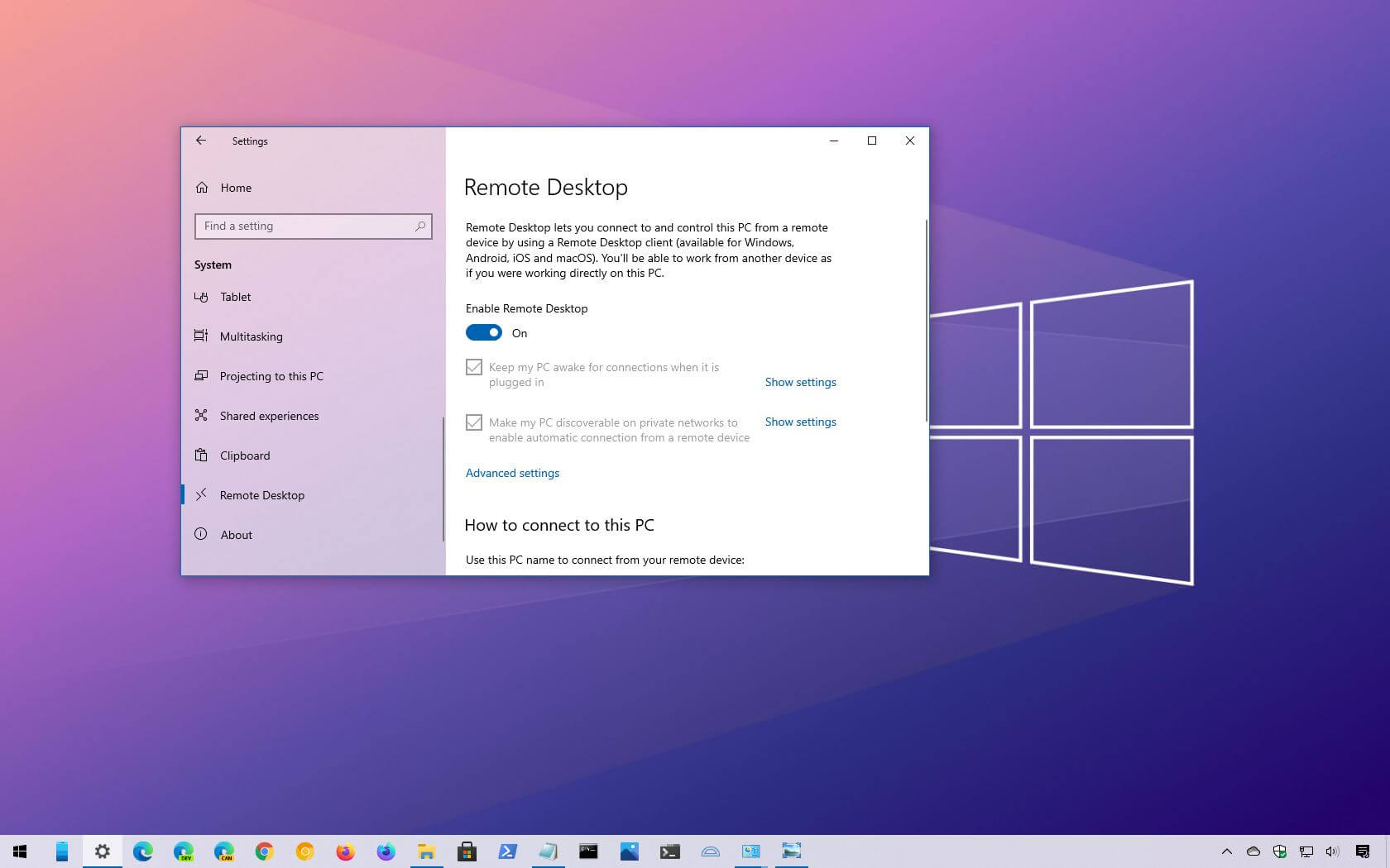 Praca zdalna w systemie Windows 10 Pro